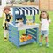 Double-sided Wooden Play Kitchen and Grocery Stand with Stoves for Kids 3+ Years Old - 23" x 22" x 34" (L x W x H)